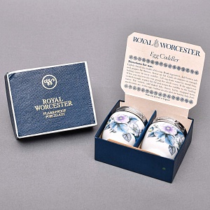 Пара Фарфоровых Кодлеров «Яблоневый цвет» для приготовления яиц,  ROYAL WORCHESTER, Англия.