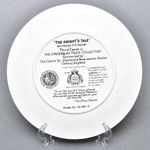 Коллекционная тарелка «Кентерберийские истории. Рассказ рыцаря», Фарфор The Longton Crown Англия.