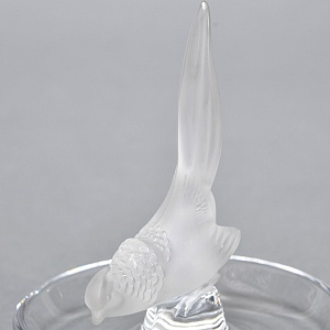 Хрустальная Подставка «ФАЗАН» для колец и украшений в стиле Арт Нуво, Laligue Франция.