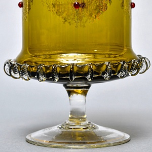 Антикварная Стеклянная Конфетница - Бисквитница - Доза, Германия конец XIX века. 