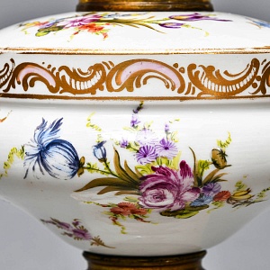 Старинная Керосиновая Фарфоровая Лампа MATADOR Ludwigsburg Германия, начало ХХ века.