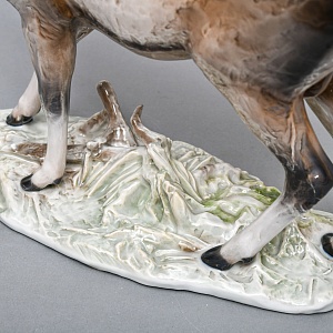 Большая Фарфоровая статуэтка «Благородный ОЛЕНЬ», ROSENTHAL Германия, середина ХХ века. 