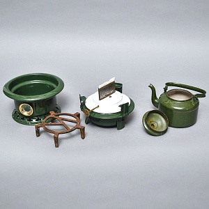 Старинная Керосиновая Горелка - Плитка - Керогаз с Чайником, GEORG HALLER Германия -40 гг.