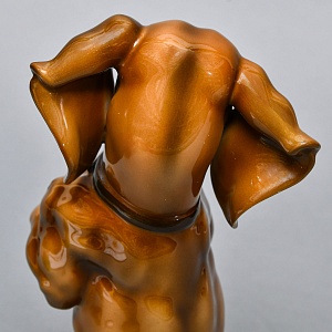 Антикварная Фарфоровая статуэтка «Собака. ТАКСА», ROSENTHAL Германия, 20-е годы ХХ века.