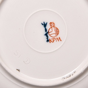 Коллекционная Кофейная пара «Летние цветы», Фарфор KPM Berlin Германия, первая половина ХХ века.