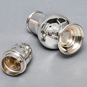 Металлическая Баночка - Емкость для сахарной пудры, Sheffield, Англия 50 гг.