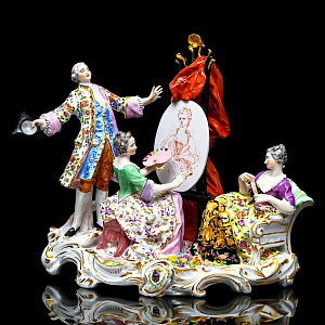 Редкость! Коллекционная Фарфоровая статуэтка «ПОРТРЕТ», Edme Samson et Cie Франция, 1940 - 1969 годы. 