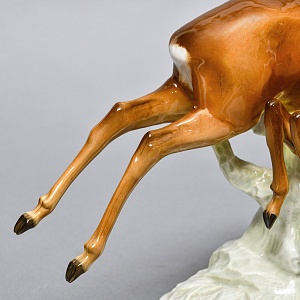 Коллекционная Фарфоровая статуэтка «Охота. Бегущие косули», Hutschenreuther Германия.