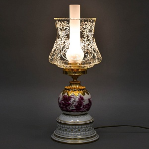 Электрическая Настольная Фарфоровая Лампа - Светильник, Giulia Mangani Италия, середина ХХ века. 