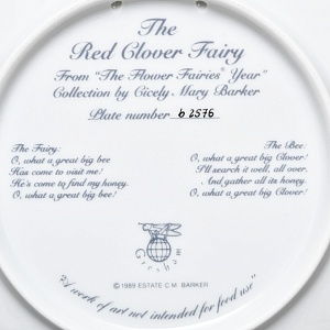 Коллекционная Фарфоровая Тарелка - Блюдо «Фея Клевера», Wedgwood Англия - 1989 год. 