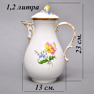 Фарфоровый Чайный Сервиз «Цветы Мейсена» на 6-ть персон, MEISSEN / МЕЙСЕН Германия. 