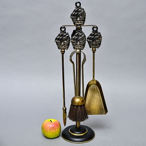 Набор Инструментальных Принадлежностей «Паруса Виктории» для Камина или Печи, на Подставке. Англия.