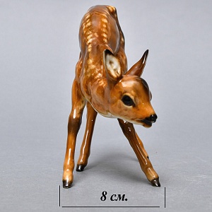 Коллекционная Фарфоровая статуэтка «Пятнистый Олененок», Hutschenreuther Германия, 50-е гг.