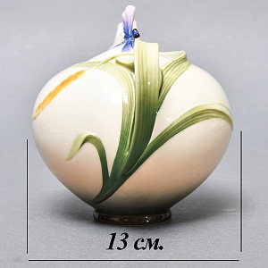 Авторский Фарфоровый Чайный сервиз «Бабочки и стрекозы» на 4 персоны, Franz Collection Тайвань.