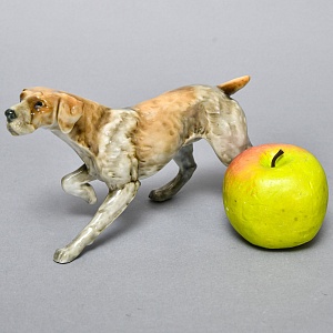 Коллекционная Фарфоровая статуэтка «Собака ПОЙНТЕР», Hutschenreuther Германия, середина ХХ века.