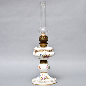 Старинная Керосиновая Фарфоровая Лампа MATADOR Ludwigsburg Германия, начало ХХ века.