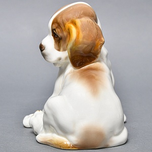 Коллекционная Фарфоровая статуэтка «Собака. Щенок Сенбернара», Nymphenburg Германия, 50-е гг.