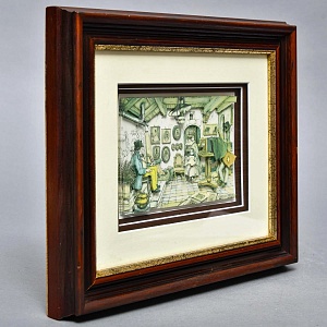 Объемная Картина - Панно в технике 3D декупаж «В мастерской фотографа», 70-е годы ХХ века.