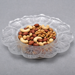 Хрустальная Конфетница - Орешница - Мелочёвница, Lalique Франция, 70-е годы ХХ века. 