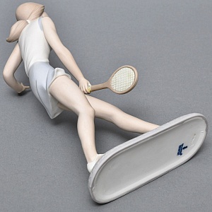 Парные Фарфоровые статуэтки «Теннисистка и Теннисист», Lladro Испания, 1982 - 1987 годы. 