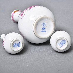 Миниатюрные Фарфоровые Вазочки - Триптих «APPONYI PURPUR», HEREND Венгрия.