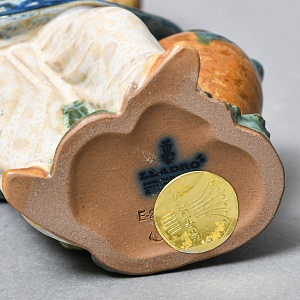 Коллекционная Фарфоровая статуэтка «Мексиканский мальчик в сомбреро», Lladro серия Грес, Испания.