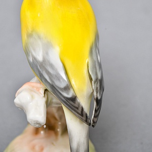 Коллекционная Фарфоровая статуэтка «Птица. Канарейка», Hutschenreuther Германия, середина ХХ века.