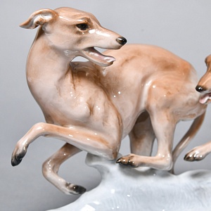 Коллекционная статуэтка Собаки - «Английские Борзые. Грейхаунды», Фарфор ROSENTHAL Германия. 
