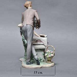 Большая Фарфоровая статуэтка «Давай поженимся или Предложение», Lladro Испания, 1987 - 1994 годы. 