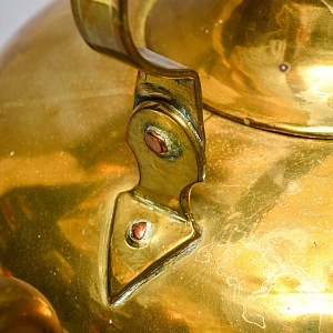 Большой Антикварный Латунный Чайник на 5 литров, Франция, начало ХХ века.