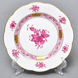 Небольшая Фарфоровая тарелка - блюдце «APPONYI PURPUR», HEREND Венгрия.