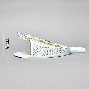 Антикварное Фарфоровое Настенное Кашпо - Ваза «Веер», роспись, Limoges Франция -1891 год.