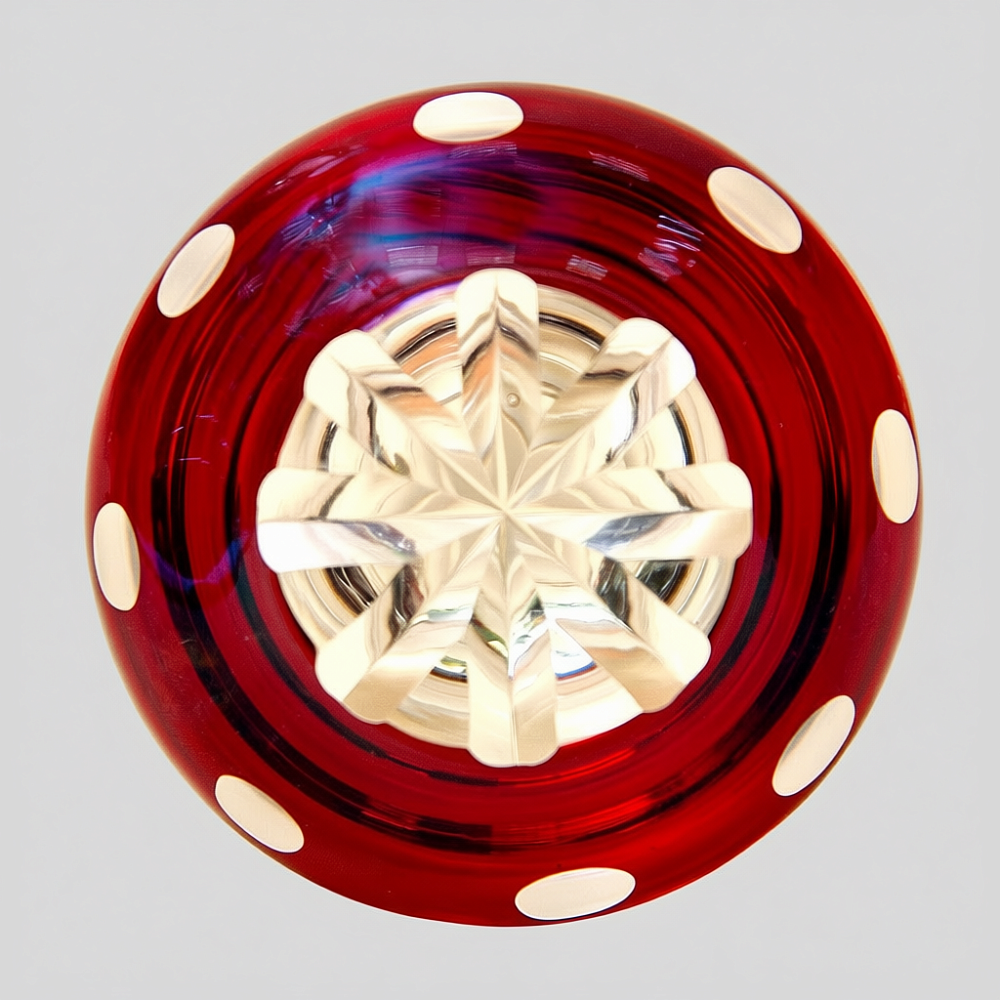 Графин и Четыре Стакана «Виноград» из Цветного Хрусталя DOROTHEENHUTTE Западная Германия 60гг.