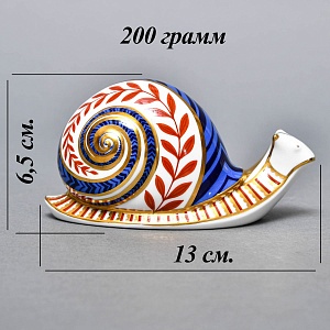 Коллекционное Пресс - Папье, Фарфоровая Статуэтка «УЛИТКА», Royal Crown Derby, Англия, 80-е гг. 