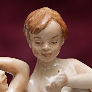 Авторская Фарфоровая Статуэтка «В жаркий полдень», ДФЗ - Дулево, СССР -1962 год. 