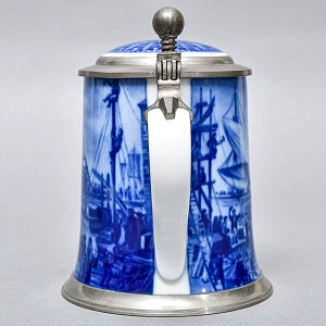 Коллекционная Пивная Кружка «Спуск Корабля на воду», фарфор, Berlin Design Германия -1980 год.