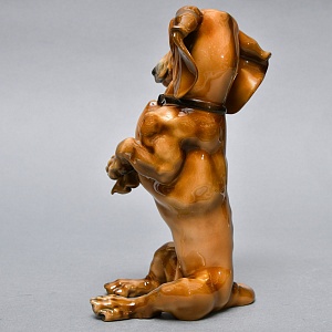 Антикварная Фарфоровая статуэтка «Собака. ТАКСА», ROSENTHAL Германия, 20-е годы ХХ века.