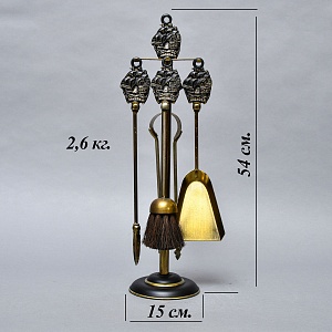 Набор Инструментальных Принадлежностей «Паруса Виктории» для Камина или Печи, на Подставке. Англия.