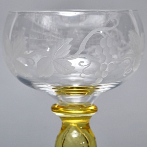 Антикварный Набор «Тет-а-Тет» Бокалы для Вина «MICADO VIGNE», Saint Louis. Франция, начало ХХ века. 