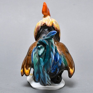 Коллекционная Фарфоровая статуэтка «Бойцовый Петух», ROSENTHAL Германия, середина ХХ века. 