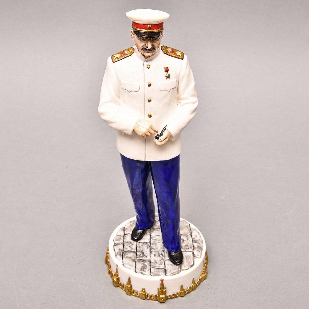 Коллекционная Авторская Статуэтка «Генералиссимус СССР - Сталин И.В.», фарфор, Россия. 