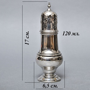 Металлическая Баночка - Емкость для сахарной пудры, Sheffield, Англия 50 гг.