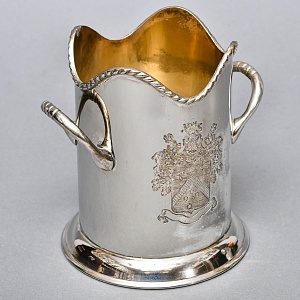 Сервировочная Подставка для Бутылок - Бутылочная передача Silverpalted Металл, SHEFFIELD Англия. 