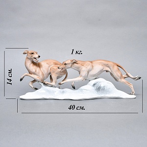 Коллекционная статуэтка Собаки - «Английские Борзые. Грейхаунды», Фарфор ROSENTHAL Германия. 