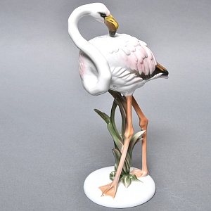 Редкая! Большая Коллекционная Статуэтка «Птица Фламинго», Фарфор ROSENTHAL Германия, 1974 - 1982 годы. 