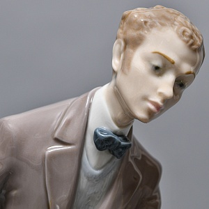 Большая Фарфоровая статуэтка «Давай поженимся или Предложение», Lladro Испания, 1987 - 1994 годы. 