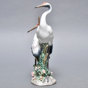 Коллекционная Фарфоровая статуэтка «Птицы. Пара журавлей», Lladro Испания. 