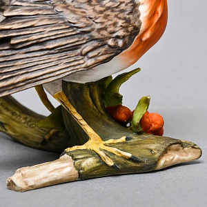 Бисквит! Коллекционная Фарфоровая статуэтка «Птица - Певчий дрозд» KAISER Porzellan Германия - 1979 год.