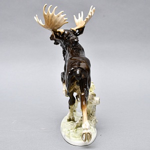 Коллекционная Фарфоровая статуэтка «Охота. Бегущий лось», Hutschenreuther Германия.