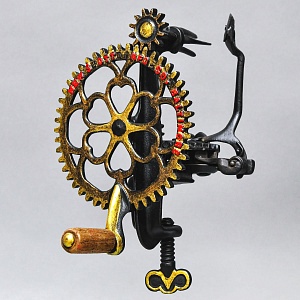 Редкость! Антикварное Чугунное Механическое Устройство для чистки Яблок и Картофеля, США конец XIX века.